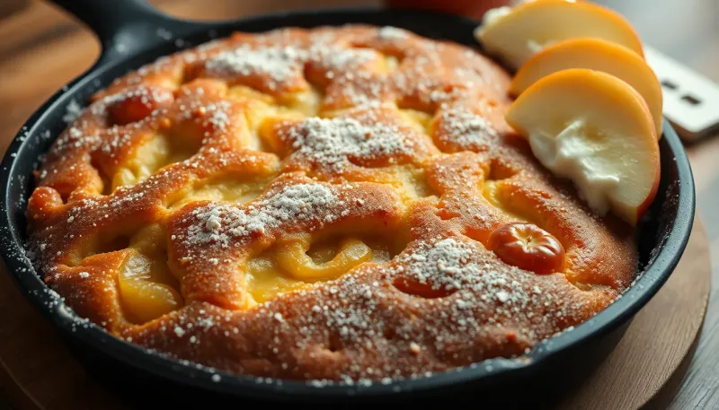 Gâteau aux pommes à la poêle : la recette réconfortante à réaliser sans four