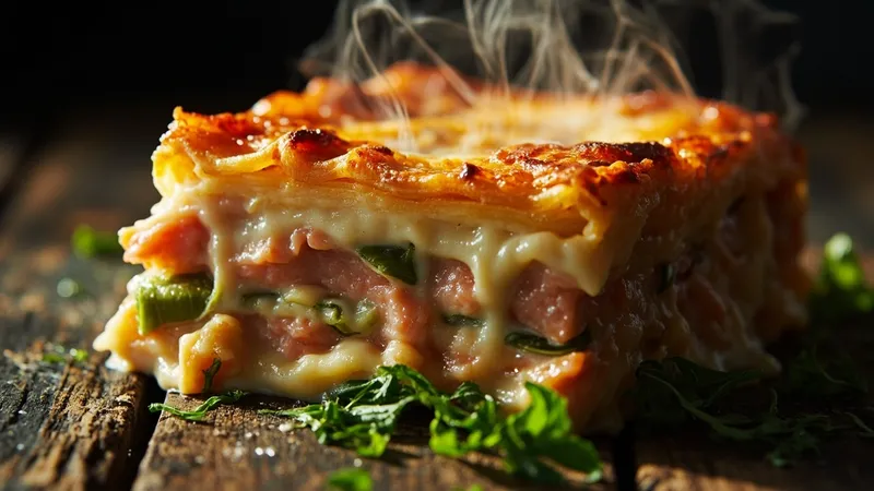Lasagnes aux poireaux et saumon : un plat équilibré à préparer à l'avance