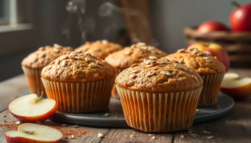 Remplacez le beurre par un ingrédient du placard pour des muffins avoine-pomme moelleux